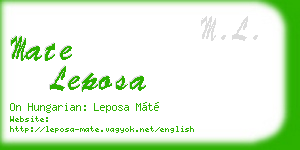 mate leposa business card